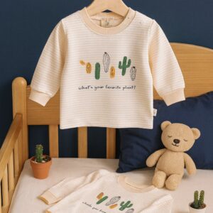 Pijama set 2 piezas rosado cactus